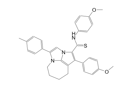 N,1-bis(4-methoxyphenyl)-4-(4-methylphenyl)-5,6,7,8-tetrahydro-2a,4a-diazacyclopenta[cd]azulene-2-carbothioamide