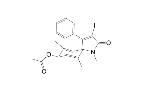 (5R,8R)-3-iodo-1,6,9-trimethyl-2-oxo-4-phenyl-1-azaspiro[4.5]deca-3,6,9-trien-8-yl acetate