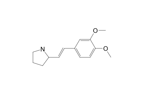 Pyrrolidine, 2-[2-(3,4-dimethoxyphenyl)ethenyl]-, (E)-(.+-.)-