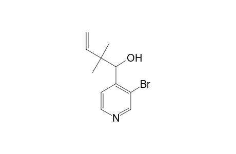 3-Bromo-4-(2,2-dimethylbut-3-en-1-ol)pyridine