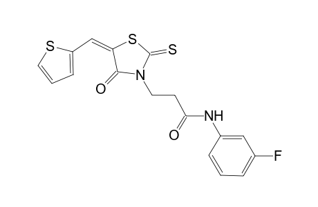 3-thiazolidinepropanamide, N-(3-fluorophenyl)-4-oxo-5-(2-thienylmethylene)-2-thioxo-, (5E)-