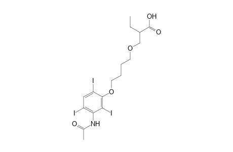 2-{[4-(3-acetamido-2,4,6-triiodophenoxy)butoxy]methyl}butyric acid