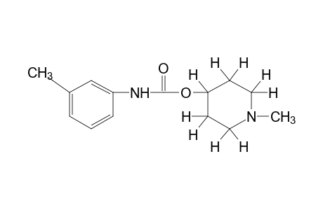 m-ethylcarbanilic acid, 1-methyl-4-piperidyl ester