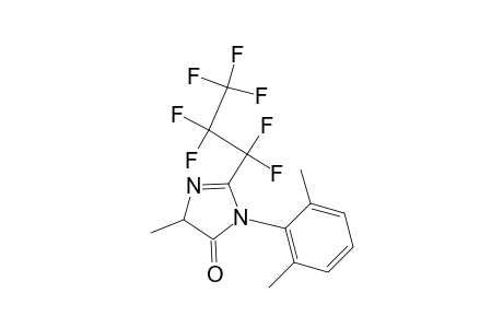 4H-Imidazol-4-one, 3-(2,6-dimethylphenyl)-2-(heptafluoropropyl)-3,5-dihydro-5-methyl-