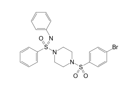 1-[(4-Bromophenyl)sulfonyl]-4-(N-phenylphenylsulfonimidoyl)piperazine