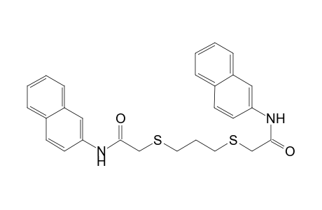 2-[3-[[2-keto-2-(2-naphthylamino)ethyl]thio]propylthio]-N-(2-naphthyl)acetamide