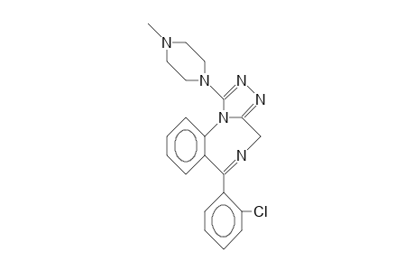 6-(ORTHO-CHLOROPHENYL)-1-(4-METHYLPIPERAZINYL)-6-PHENYL-4H-S-TRIAZOLO-[4,3-A]-[1,4]-BENZODIAZEPINE