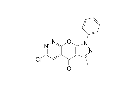 6-CHLORO-3-METHYL-1-PHENYLPYRAZOLO-[4',3':5,6]-PYRANO-[2,3-C]-PYRIDAZIN-4(1H)-ONE