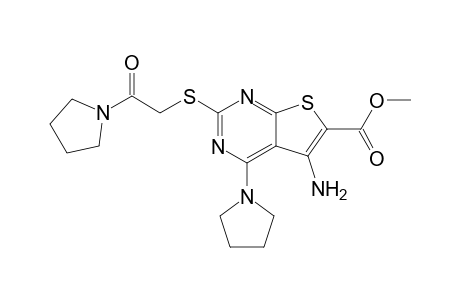 5-AMINO-4-PYRROLIDINO-2-(PYRROLIDINOCARBONYLMETHYLSULFANYL)-THIENO-[2,3-D]-PYRIMIDIN-6-CARBOXYLIC-ACID-METHYLESTER