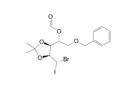 (5R)-1-o-Benzyl-5-bromo-5-deoxy-2-o-formyl-5-iodo-3,4-o-isopropylidene-D-arabinitol