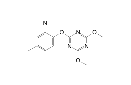 2-(4,6-Dimethoxy-1,3,5-triazin-2-yloxy)-5-methylaniline