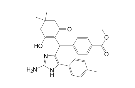 2-((2-Amino-5-(p-tolyl)-1H-imidazol-4-yl)(4-carbmethoxyphenyl)methyl)-3-hydroxy-5,5-dimethylcyclohex-2-enone