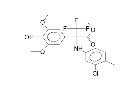 methyl 2-(4-hydroxy-3,5-dimethoxyphenyl)-2-(3-chloro-4-methylanilino)-3,3,3-trifluoropropanoate