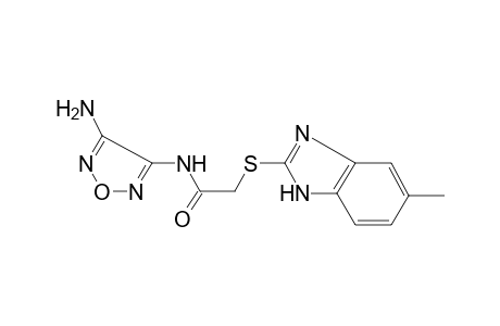 N-(4-Amino-1,2,5-oxadiazol-3-yl)-2-[(5-methyl-1H-benzimidazol-2-yl)sulfanyl]acetamide