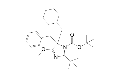 t-Butyl 2-(t-butyl)-5-benzyl-4-methoxy-5-[(cyclohexyl)methyl]-2,5-dihydroimidazole-1-carboxylate