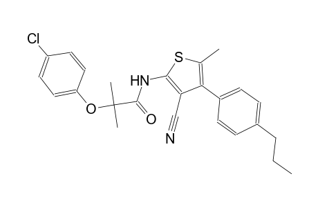 2-(4-chlorophenoxy)-N-[3-cyano-5-methyl-4-(4-propylphenyl)-2-thienyl]-2-methylpropanamide