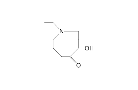 N-Ethyl-1-azacyclononanol-5-one-6;1-ethyloctahydro-6-hydroxy-5H-azonin-5-one
