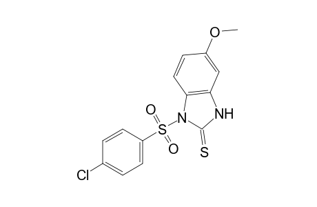 1-[(p-chlorophenyl)sulfonyl]-5-methoxy-2-benzimidazolinethione