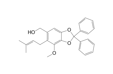 [7-Methoxy-6-(3-mehtylbut-2-enyl)-2,2-diphenylbenzo[1,3]dioxole-5-yl]methanol