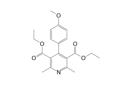 2,6-dimethyl-4-(p-methoxyphenyl)-3,5-pyridinecarboxylic acid. diethyl ester