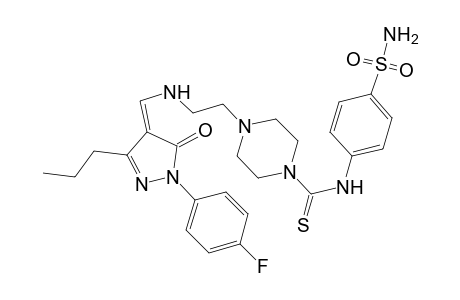 1-piperazinecarbothioamide, N-[4-(aminosulfonyl)phenyl]-4-[2-[[(Z)-[1-(4-fluorophenyl)-1,5-dihydro-5-oxo-3-propyl-4H-pyrazol-4-