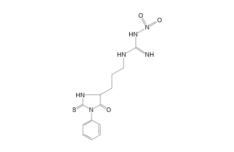 1-nitro-3-[3-(5-oxo-1-phenyl-2-thioxo-4-imidazolidinyl)propyl]guanidine