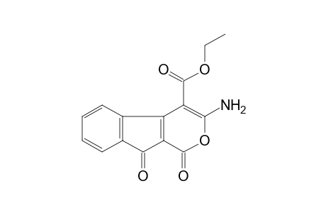 3-amino-1,9-dihydro-1,9-dioxoindeno[2,1-c]pyran-4-carboxylic acid, ethyl ester