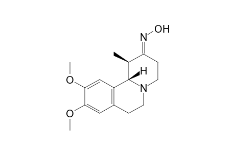 9,10-Dimethoxy-1,3,4,6,7,Â¹Â¹b-hexahydro-cis-1-methyl-2H-benzo[A]quinolizin-2-one, anti-oxime (equatorial methyl substitution)