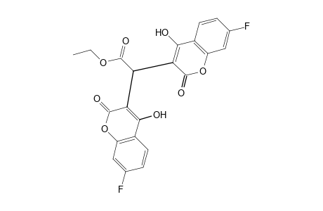 bis[7-fluoro-4-hydroxy-2-oxo-2H-1-benzopyran-3-yl]acetic acid, ethyl ester