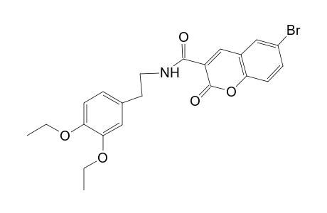 2H-1-benzopyran-3-carboxamide, 6-bromo-N-[2-(3,4-diethoxyphenyl)ethyl]-2-oxo-