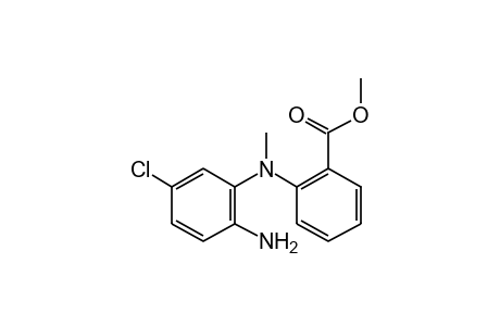 N-(2-amino-5-chlorophenyl)-N-methyanthranilic acid, methyl ester