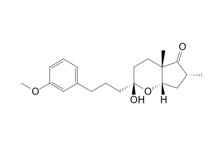 (2R,4aS,6R,7aS)-2-hydroxy-2-[3-(3-methoxyphenyl)propyl]-4a,6-dimethyl-4,6,7,7a-tetrahydro-3H-cyclopenta[b]pyran-5-one