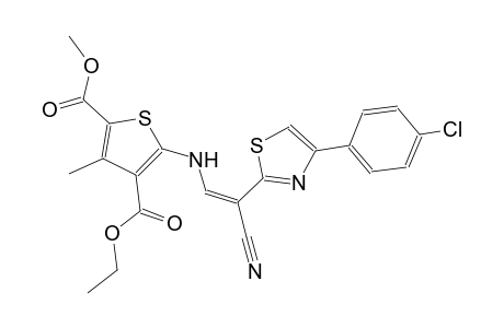 4-ethyl 2-methyl 5-({(Z)-2-[4-(4-chlorophenyl)-1,3-thiazol-2-yl]-2-cyanoethenyl}amino)-3-methyl-2,4-thiophenedicarboxylate