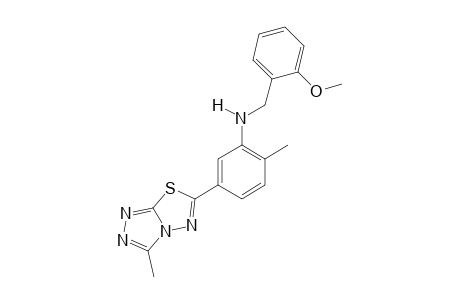 Benzenemethanamine, 2-methoxy-N-[2-methyl-5-(3-methyl[1,2,4]triazolo[3,4-b][1,3,4]thiadiazol-6-yl)phenyl]-