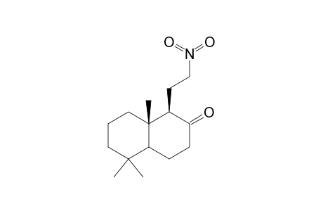 12-nitro-13,14,15,16,17-pentanorlabdan-8-one