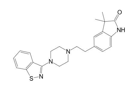 5-(2-(4-(1,2-Benzisothiazol-3-yl)piperazinyl)ethyl)-3,3-dimethyl-1,3-dihydro-2(1H)-indol-2-one