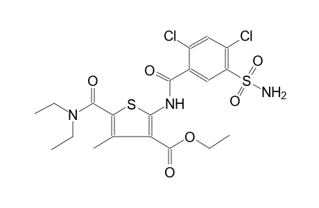 3-thiophenecarboxylic acid, 2-[[5-(aminosulfonyl)-2,4-dichlorobenzoyl]amino]-5-[(diethylamino)carbonyl]-4-methyl-, ethyl ester