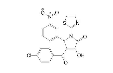 4-(4-chlorobenzoyl)-3-hydroxy-5-(3-nitrophenyl)-1-(1,3-thiazol-2-yl)-1,5-dihydro-2H-pyrrol-2-one