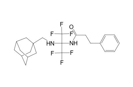 N-[1-[(Adamantan-1-ylmethyl)-amino]-2,2,2-trifluoro-1-trifluoromethyl-ethyl]-3-phenyl-propionamide