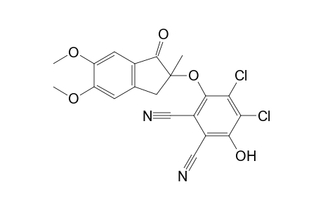 4,5-bis(chloranyl)-3-[(5,6-dimethoxy-2-methyl-3-oxidanylidene-1H-inden-2-yl)oxy]-6-oxidanyl-benzene-1,2-dicarbonitrile