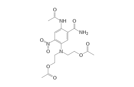 2-[(4-acetamido-5-aminocarbonyl-2-nitro-phenyl)-(2-acetyloxyethyl)amino]ethyl ethanoate