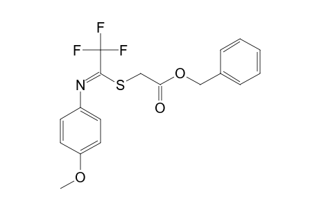 Benzyl-S-[1-[(N-4-methoxyphenyl)-imino]-2,2,2-trifluoroethyl]-thioglycolate