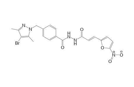 4-[(4-bromo-3,5-dimethyl-1H-pyrazol-1-yl)methyl]-N'-[(2E)-3-(5-nitro-2-furyl)-2-propenoyl]benzohydrazide