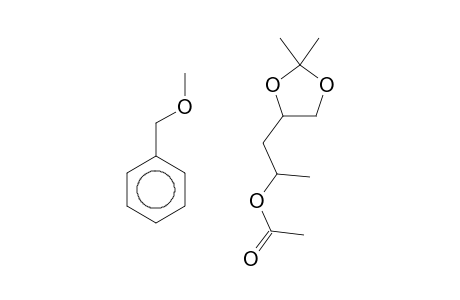 Acetic acid, 2-[5-(benzyloxy-methyl)-2,2-dimethyl-[1,3]dioxolan-4-yl]-1-methyl-ethyl ester