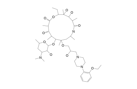 6-{3''-[4-(2-ETHOXYPHENYL)-PIPERAZIN-1-YL)-2''-(ANTI)-HYDROXY-PROPOXY}-3-OXO-8A-AZA-8A-HOMOERYTHROMYCIN_A;MAJOR_DIASTEREOMER