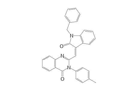 4(3H)-quinazolinone, 2-[(Z)-[1,2-dihydro-2-oxo-1-(phenylmethyl)-3H-indol-3-ylidene]methyl]-3-(4-methylphenyl)-