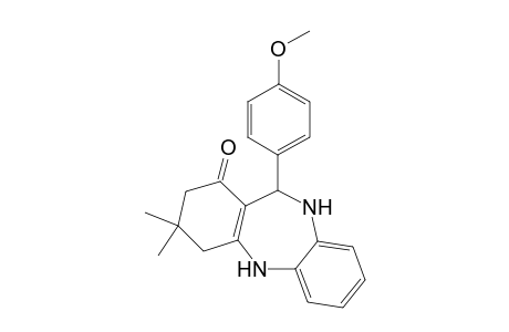 3,3-Dimethyl-2,3,4,5,10,11-hexahydro-11-[(4-methoxy)phenyl]-1H-dibenzo[b,e][1,4]diazepin-1-one