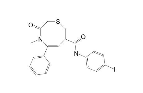 4-Methyl-3-oxo-5-phenyl-3,4,7,8-tetrahydro-2H-1,4-thiazocin-7-(p-iodophenyl)amide