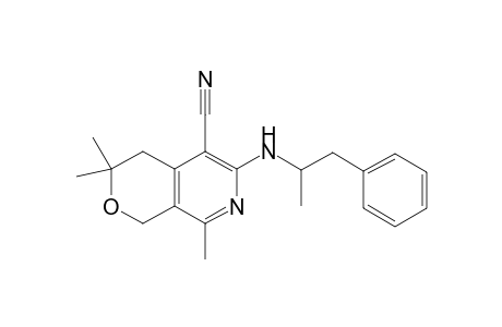 1H-Pyrano[3,4-c]pyridine-5-carbonitrile, 3,4-dihydro-3,3,8-trimethyl-6-[(1-methyl-2-phenylethyl)amino]-