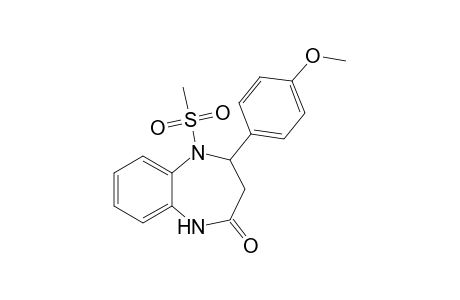 2,3,4,5-TETRAHYDRO-5-METHYLSULFONYL-4-(4-METHOXYPHENYL)-1H-1,5-BENZODIAZEPIN-2-ONE